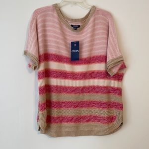 Chaps knitted short sleeve sweater